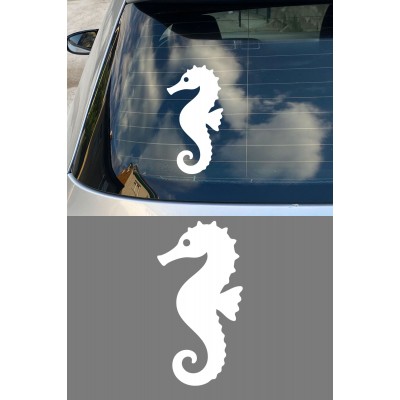 Denizatı Figürlü Araba Sticker - Minimal Denizatı Sticker – Estetik Araba Oto Motor Sticker 15x8cm