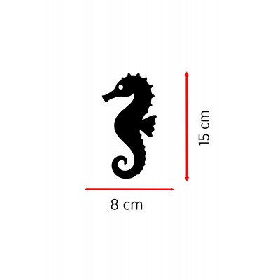 Denizatı Figürlü Araba Sticker - Minimal Denizatı Sticker – Estetik Araba Oto Motor Sticker 15x8cm