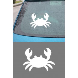 Yengeç Figürlü Araba Sticker - Deniz Temalı Yengeç Sticker - Motor Araba Oto Sticker 15x11cm