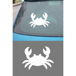 Yengeç Figürlü Araba Sticker - Deniz Temalı Yengeç Sticker - Motor Araba Oto Sticker 15x11cm