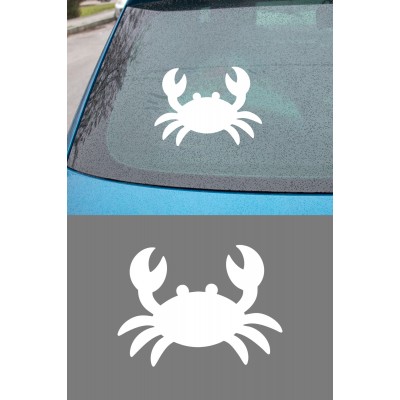 Yengeç Figürlü Araba Sticker - Deniz Temalı Yengeç Sticker - Motor Araba Oto Sticker 15x11cm