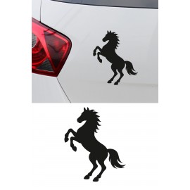 Şahlanan At Oto Sticker - At Silüeti Sticker – Araba Kaput Motor Sticker 12x15cm