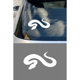 Şık Minimal Yılan Sticker Araba Aksesuar Sticker - Yılan Sembol Oto Sticker 15x8cm