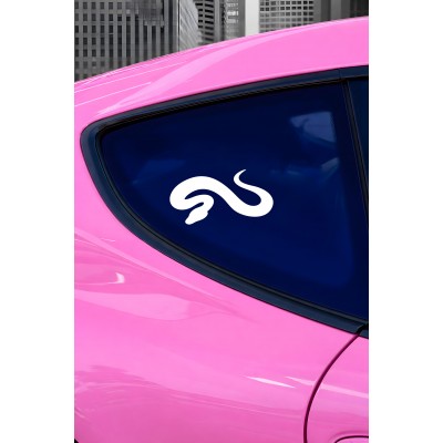 Şık Minimal Yılan Sticker Araba Aksesuar Sticker - Yılan Sembol Oto Sticker 15x8cm