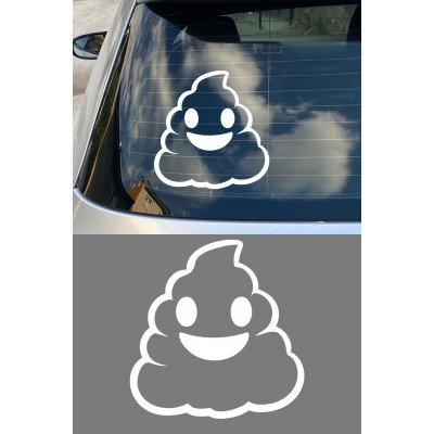 Eğlenceli Emoji Oto Sticker - Komik Araba Sticker - Araç Aksesuar 15x15cm
