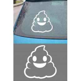 Eğlenceli Emoji Oto Sticker - Komik Araba Sticker - Araç Aksesuar 15x15cm