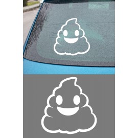 Eğlenceli Emoji Oto Sticker - Komik Araba Sticker - Araç Aksesuar 15x15cm
