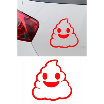 Eğlenceli Emoji Oto Sticker - Komik Araba Sticker - Araç Aksesuar 15x15cm