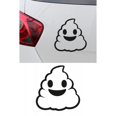 Eğlenceli Emoji Oto Sticker - Komik Araba Sticker - Araç Aksesuar 15x15cm