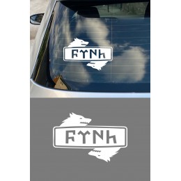 Göktürk Türk Oto Sticker Bozkurt Araç Cam Sticker - Türk Sembol Sticker 15x10cm