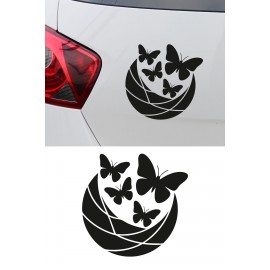 Estetik Kelebek Sticker Araç Aksesuar Sticker - Kelebek Çıkartması - Araba Motor Sticker 15x15cm