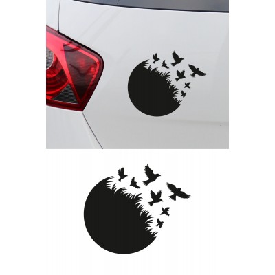 Özgürlük Temalı Kuş Sticker Araç Sticker - Uçan Kuşlar Oto Sticker 15x13cm