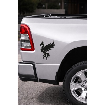 Anka Kuşu Oto Sticker - Güç Sembolü Anka Kuşu Araba Motor Sticker 12x15cm