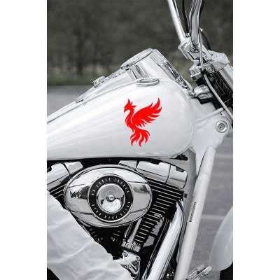Anka Kuşu Oto Sticker - Güç Sembolü Anka Kuşu Araba Motor Sticker 12x15cm