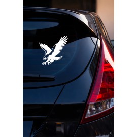 Agresif Kartal Oto Sticker Araç Sticker - Saldıran Kartal Çıkartma - Araba Motor Sticker 14x15cm