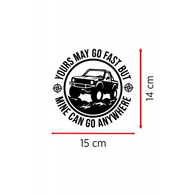 Off Road Oto Sticker 4x4 Araç Sticker - Arazi Aracı Sticker 15x14cm