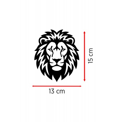 Aslan Kafası Oto Sticker - Karizmatik Aslan Sticker - Araba Motor Sticker 13x15cm