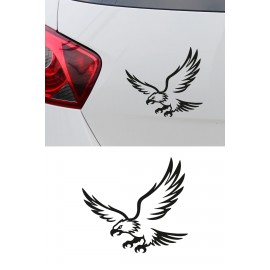 Yırtıcı Kartal Oto Sticker - Kartal Figürlü Araç Sticker 15x14cm