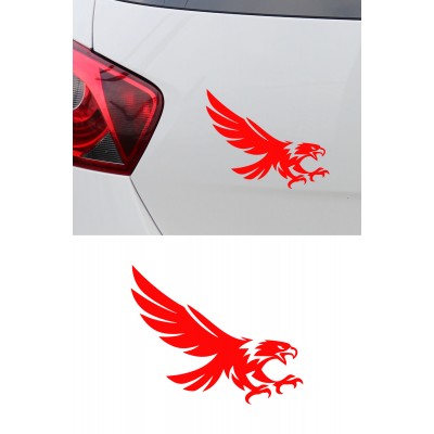 Yırtıcı Kartal Sticker Araç Cam Sticker - Kartal Oto Sticker 15x12cm