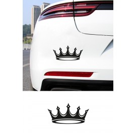Kral Tacı Oto Sticker - Kraliyet Tacı Araç Sticker - Motor Sticker 15x8cm