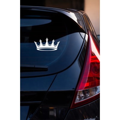 Kral Tacı Oto Sticker - Kraliyet Tacı Araç Sticker - Motor Sticker 15x8cm