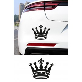 Kraliyet Tacı Oto Sticker - Premium Araç Sticker 15x13cm