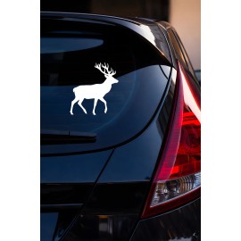 Geyik Oto Sticker - Avcı Araç Sticker - Doğa Temalı Araba Aksesuar 14x15cm