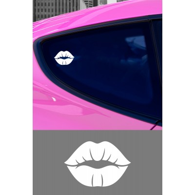 Öpücük Sticker - Dudak Sticker - Araba Motor Plaka Sticker 4,5x3cm