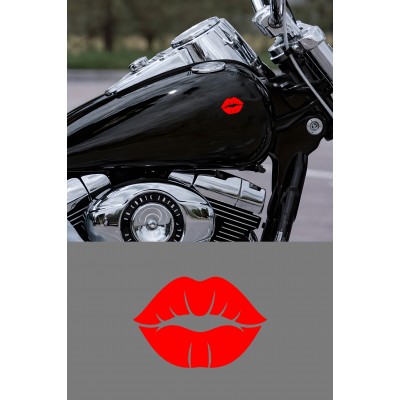 Öpücük Sticker - Dudak Sticker - Araba Motor Plaka Sticker 4,5x3cm