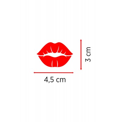 Öpücük Sticker - Dudak Sticker - Araba Motor Plaka Sticker 4,5x3cm