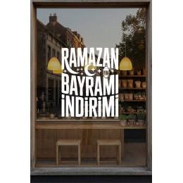 Ramazan Bayramı İndirimi Yazılı Sticker – Mağaza Vitrin Yazısı