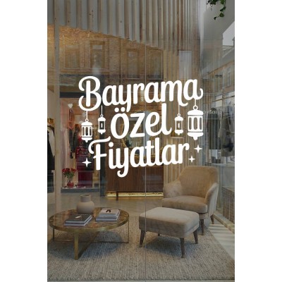 Bayrama Özel Fiyatlar Cam Sticker – Mağaza Vitrin Yazısı