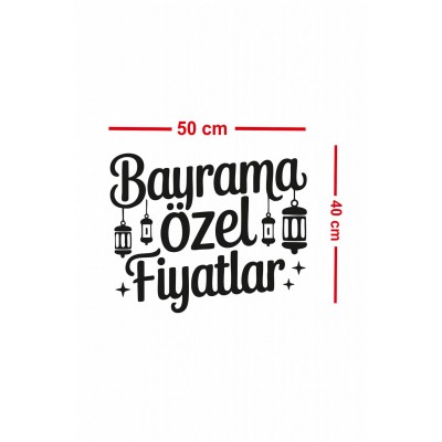 Bayrama Özel Fiyatlar Cam Sticker – Mağaza Vitrin Yazısı