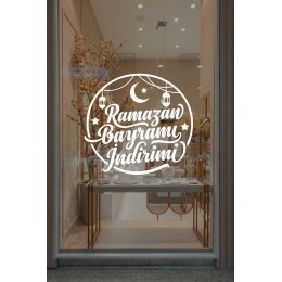  Ramazan Bayramı İndirimi Cam Vitrin Yazısı – Bayram Kampanyası Stickerı