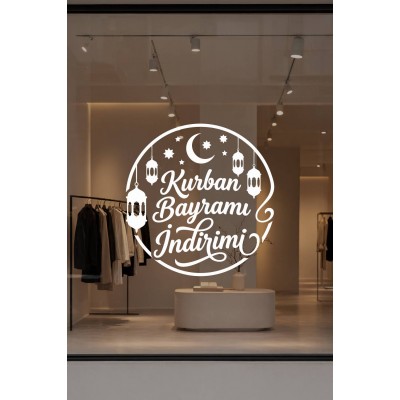  Kurban Bayramı İndirimi Cam Vitrin Sticker – Mağaza Cam Yazısı