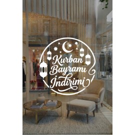  Kurban Bayramı İndirimi Cam Vitrin Sticker – Mağaza Cam Yazısı