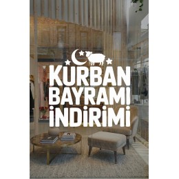 Kurban Bayramı İndirimi Yazılı Cam Sticker – Vitrin Yazısı