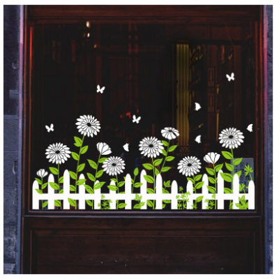 Çiçekçilere Özel Papatya Dekorasyon Cam Vitrin Sticker Yapıştırma