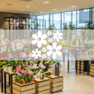 Kişiye Çiçekçilere Çoklu Papatya Deseni Sticker Yapıştırma