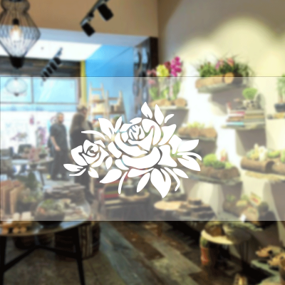 Kişiye Çiçekçilere Özel Gül Sticker Yapıştırma