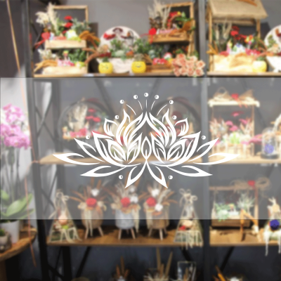 Kişiye Çiçekçilere Özel Lotus Sticker Yapıştırma