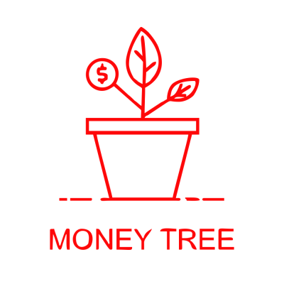 Kişiye Çiçekçilere Özel Money Tree Sticker Yapıştırma