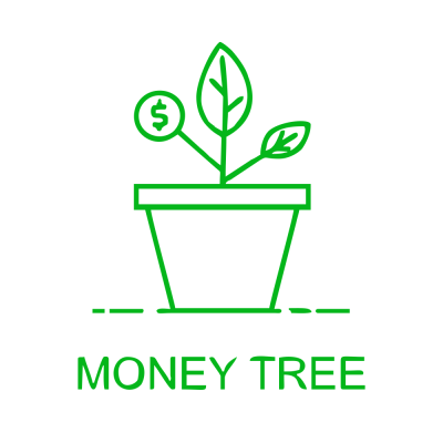 Kişiye Çiçekçilere Özel Money Tree Sticker Yapıştırma