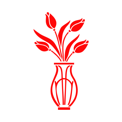 Kişiye Çiçekçilere Özel Saksıdaki Güller Sticker Yapıştırma