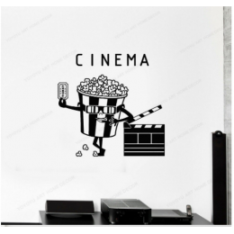 Movie Ticket Popcorn Duvar Sticker