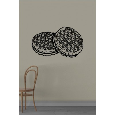 Restoran & Cafe Cam Sticker – Waffle Tasarım Vitrin Dekoru - Kafe Duvar & Vitrin Dekoru 