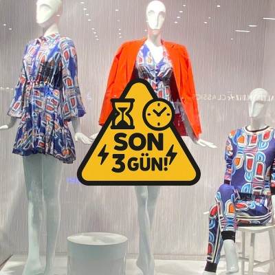 Son 3 Gün Vitrin Stickerı – Kampanya Bitiş Uyarısı İçin Dikkat Çekici Cam Etiketi