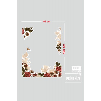Vintage Eskitme Style Rose Deseni Mağaza Vitrin Cam Stickerı