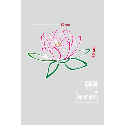 Zarif Su Çiçeği ve Vitrin Tacı Mağaza Vitrin Cam Stickerı