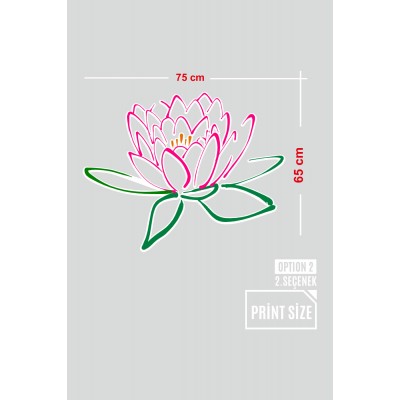 Zarif Su Çiçeği ve Vitrin Tacı Mağaza Vitrin Cam Stickerı